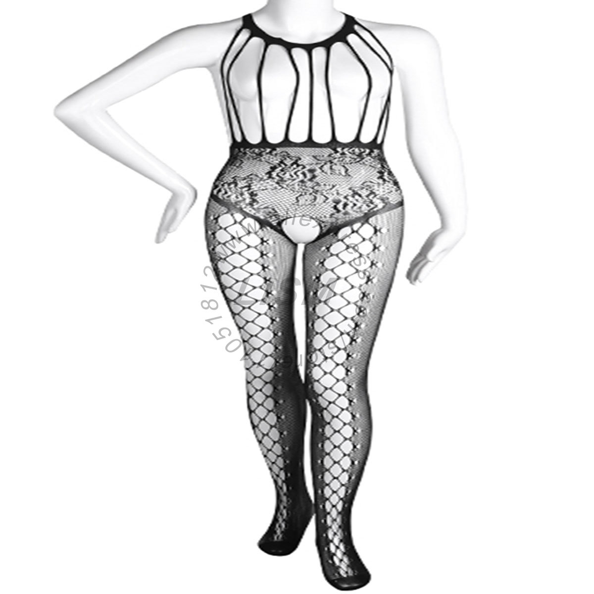 LISM Sexy Halter Cutout Open B - Bodystocking Fishnet 评论和价格