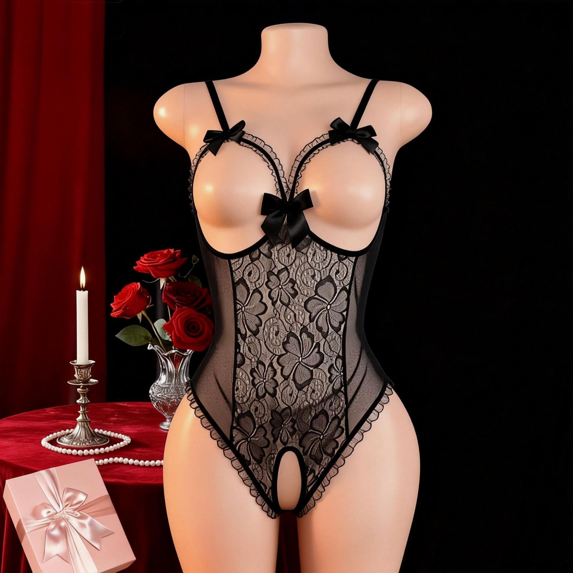 Sexy Lingerie Woman Porno Ling - Bodystocking Fishnet 评论和价格