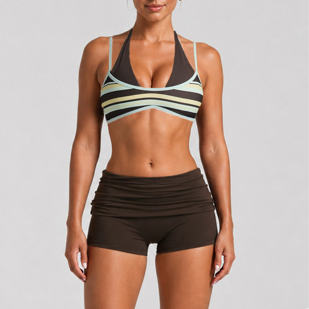 Pad Women Block Dot Halter Dou - Sports Bra High Impact 评论和价格